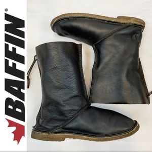 Baffin Mid-Calf Brown Leather Boots